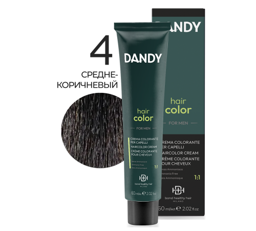 BHH DANDY 4 Мужской безаммиачный краситель для волос 60 ml
