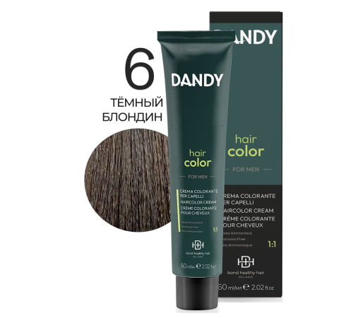 BHH DANDY 6 Мужской безаммиачный краситель для волос 60 ml