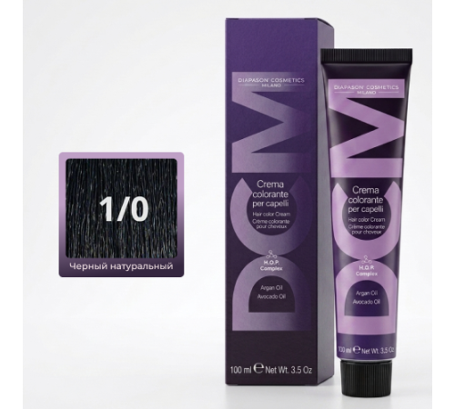 DCM Hair Color Cream HOP Complex 1.0 Перманентный краситель для волос с низким содержанием аммиака 100 ml