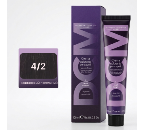 DCM Hair Color Cream HOP Complex 4.2 Перманентный краситель для волос с низким содержанием аммиака 100 ml