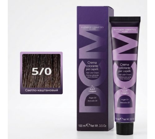 DCM Hair Color Cream HOP Complex 5.0 Перманентный краситель для волос с низким содержанием аммиака 100 ml
