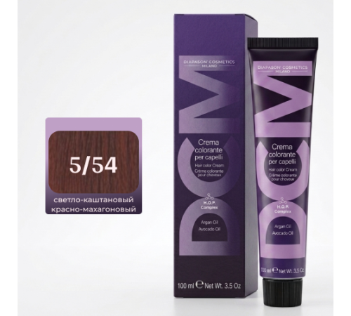 DCM Hair Color Cream HOP Complex 5.54 Перманентный краситель для волос с низким содержанием аммиака 100 ml