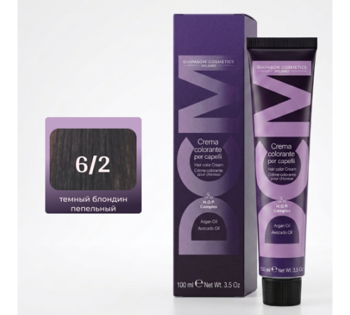 DCM Hair Color Cream HOP Complex 6.2 Перманентный краситель для волос с низким содержанием аммиака 100 ml