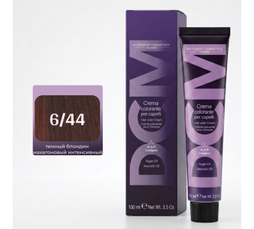 DCM Hair Color Cream HOP Complex 6.44 Перманентный краситель для волос с низким содержанием аммиака 100 ml