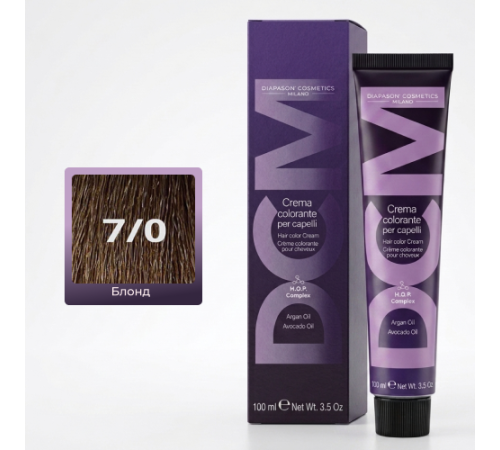 DCM Hair Color Cream HOP Complex 7.0 Перманентный краситель для волос с низким содержанием аммиака 100 ml