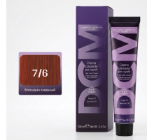 DCM Hair Color Cream HOP Complex 7.6 Перманентный краситель для волос с низким содержанием аммиака 100 ml