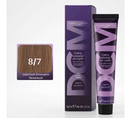DCM Hair Color Cream HOP Complex 8.7 Перманентный краситель для волос с низким содержанием аммиака 100 ml
