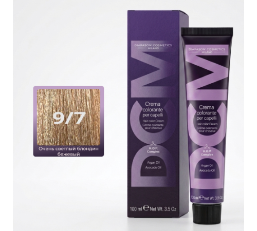 DCM Hair Color Cream HOP Complex 9.7 Перманентный краситель для волос с низким содержанием аммиака 100 ml