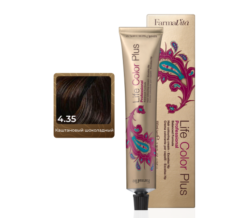 LIFE COLOR PLUS 4.35 Стойкая крем-краска для волос 100 ml