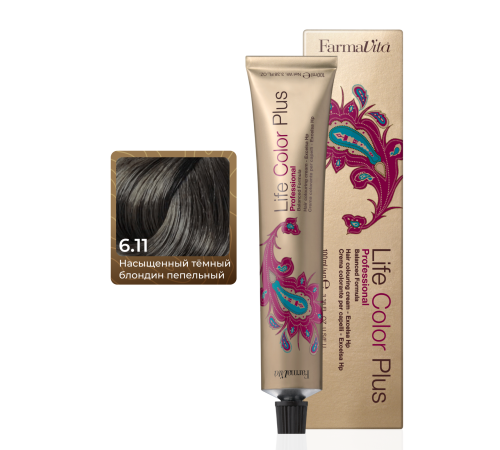 LIFE COLOR PLUS 6.11 Стойкая крем-краска для волос 100 ml