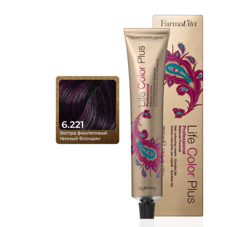 LIFE COLOR PLUS 6.221 Стойкая крем-краска для волос 100 ml