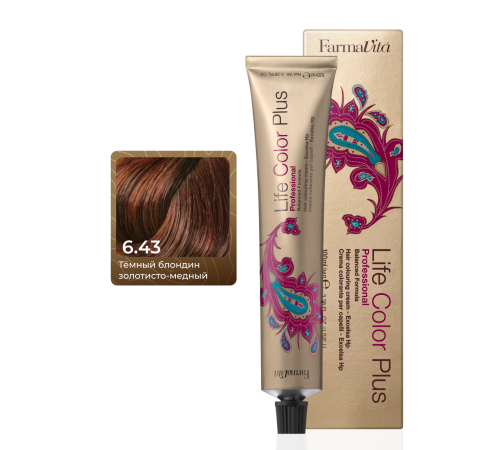LIFE COLOR PLUS 6.43 Стойкая крем-краска для волос 100 ml