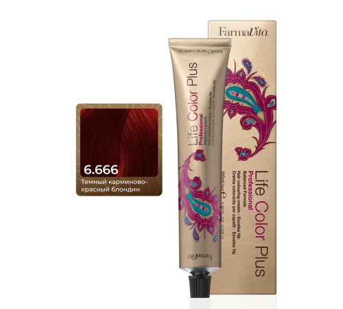 LIFE COLOR PLUS 6.666 Стойкая крем-краска для волос 100 ml