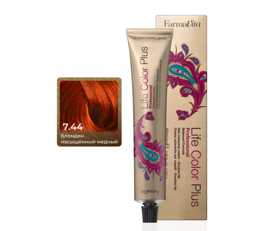 LIFE COLOR PLUS 7.44 Стойкая крем-краска для волос 100 ml