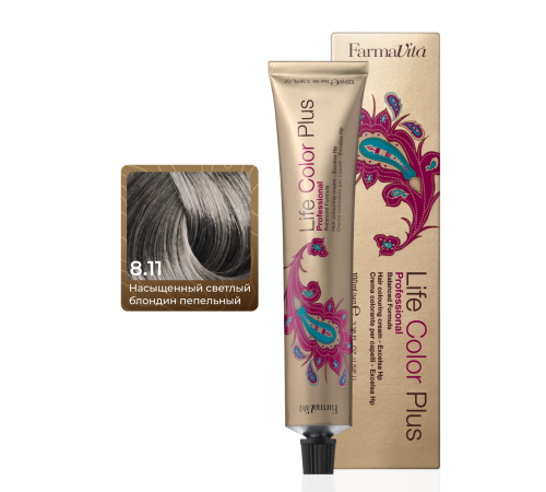 LIFE COLOR PLUS 8.11 Стойкая крем-краска для волос 100 ml