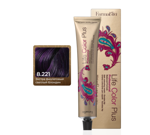 LIFE COLOR PLUS 8.221 Стойкая крем-краска для волос 100 ml