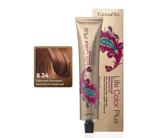LIFE COLOR PLUS 8.34 Стойкая крем-краска для волос 100 ml