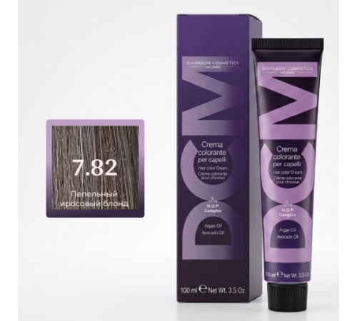 DCM Hair Color Cream HOP Complex 7.82 Перманентный краситель для волос с низким содержанием аммиака 100 ml